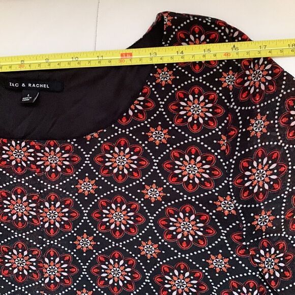 Zag&Rachel Women’s Black Multi Floral Tunic Size L - Picture 5 of 9